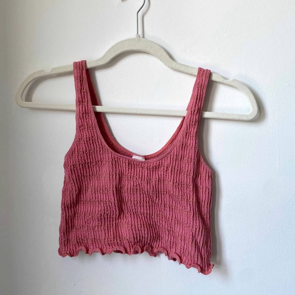 Pink/red ribbed LA Hearts tank top, size M
